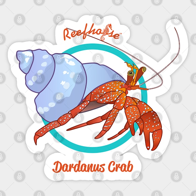 Dardanus Crab Sticker by Reefhorse